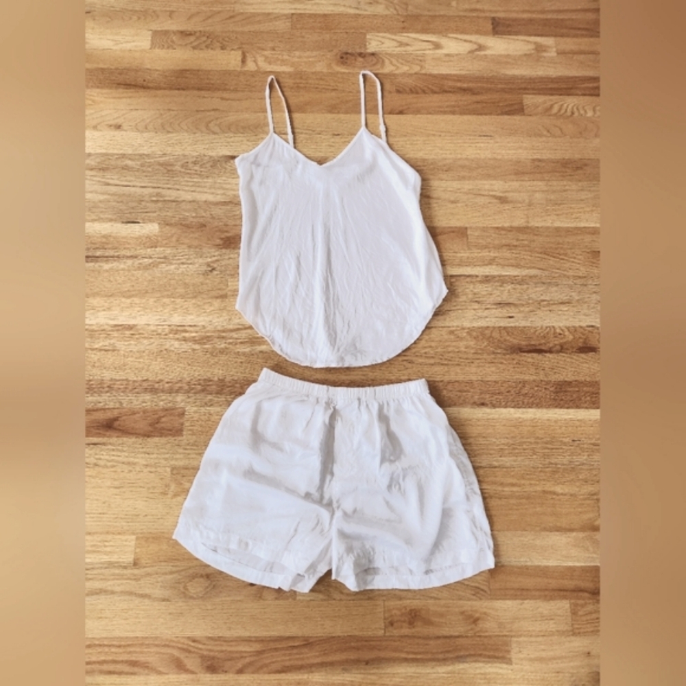 Women's 100% Mulberry Silk Cami and Boxer Pajama Set
